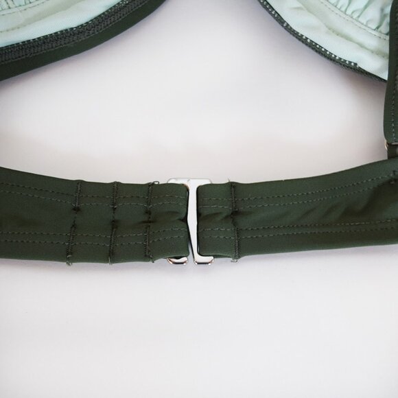 "5/$35" Cupshe Olive Flutter Strap Bikini Top Size L - Picture 9 of 12
